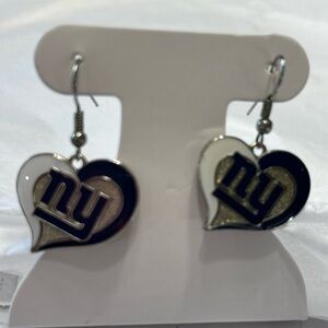 Aminco Silver and Blue Heart Earrings